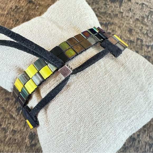 Julie Rofman Handwoven Glass Tile Beaded Bracelet - Picture 5 of 7
